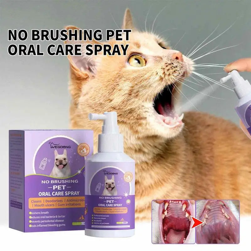 Teeth & Breath Care Pet Spray: Cleans teeth and freshens breath for pets