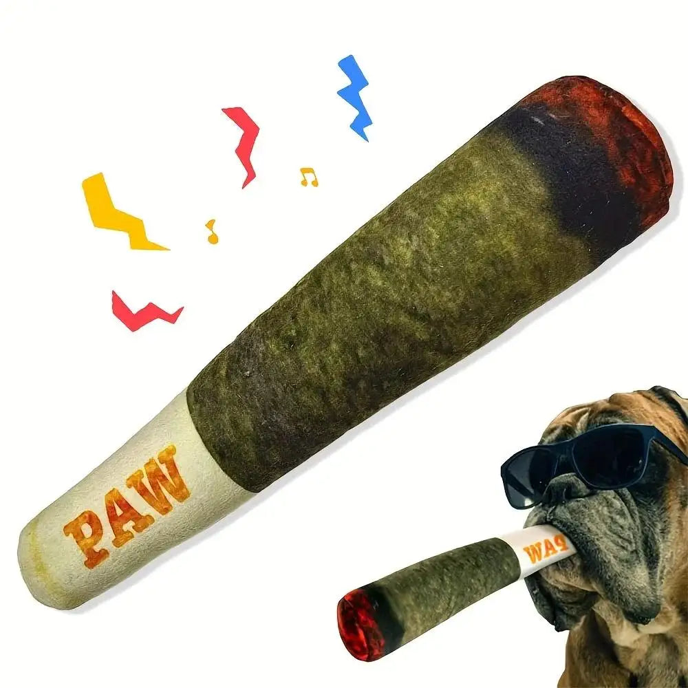 TuffBite Cigar: Indestructible Chew & Squeak Toy For Dogs - CompulShop