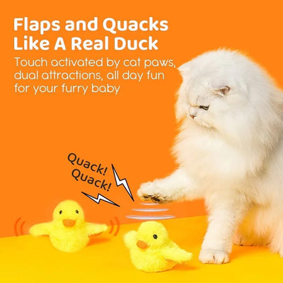 Interactive Flapping Duck: Vibration & Catnip Play for Cats