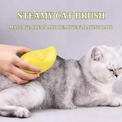 Pawsitive Steam Groomer: 3-in-1 Electric Massage & Shedding Brush